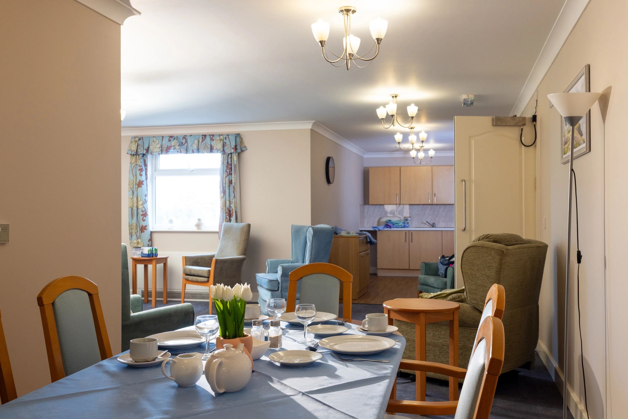 Well-kept communal interior space representing renewed property use
