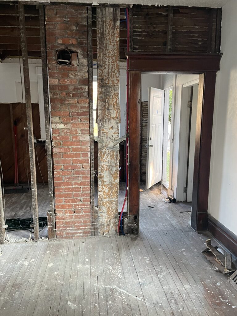 Older home restoration and site improvement progress